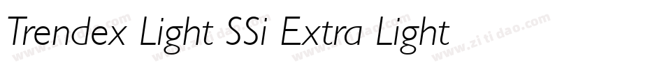 Trendex Light SSi Extra Light Italic字体转换